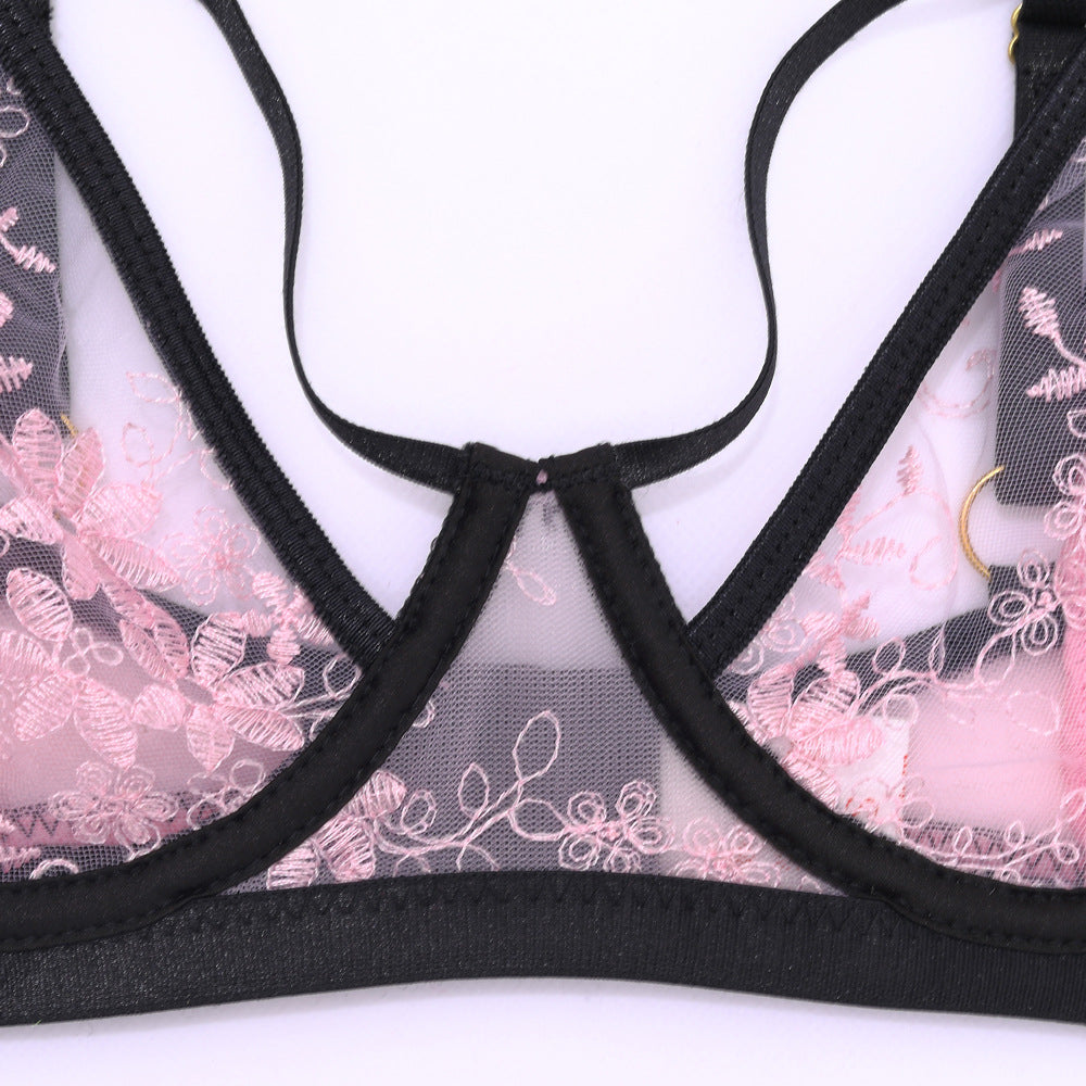 Sexy pink lace Garter Lingerie