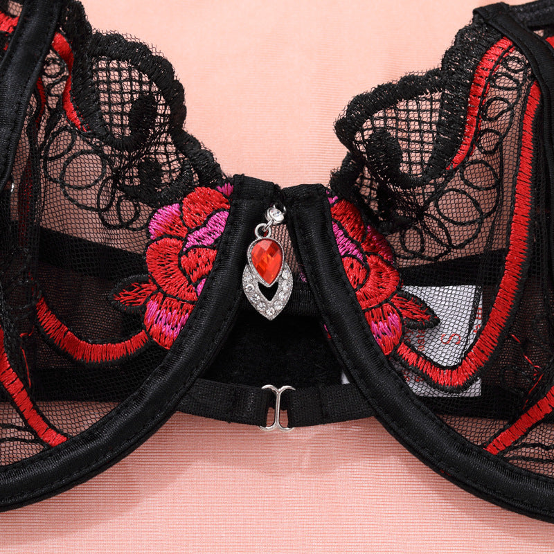 Lace Large Rose Embroidery Pendant