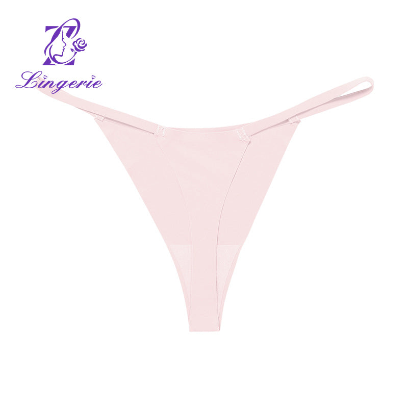 Sports Sexy Breathable Seamless Large Size Low Waist Ice Silk Yoga One-piece Thong