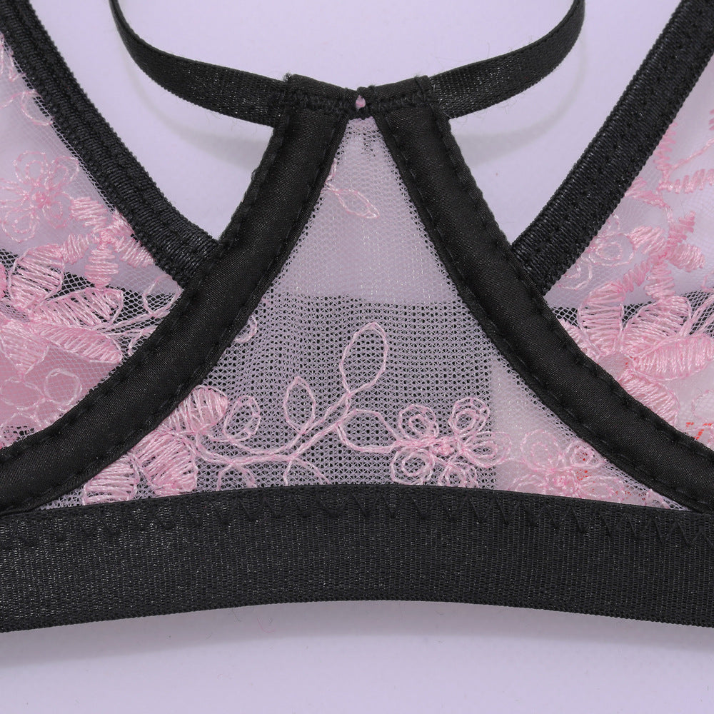 Sexy pink lace Garter Lingerie