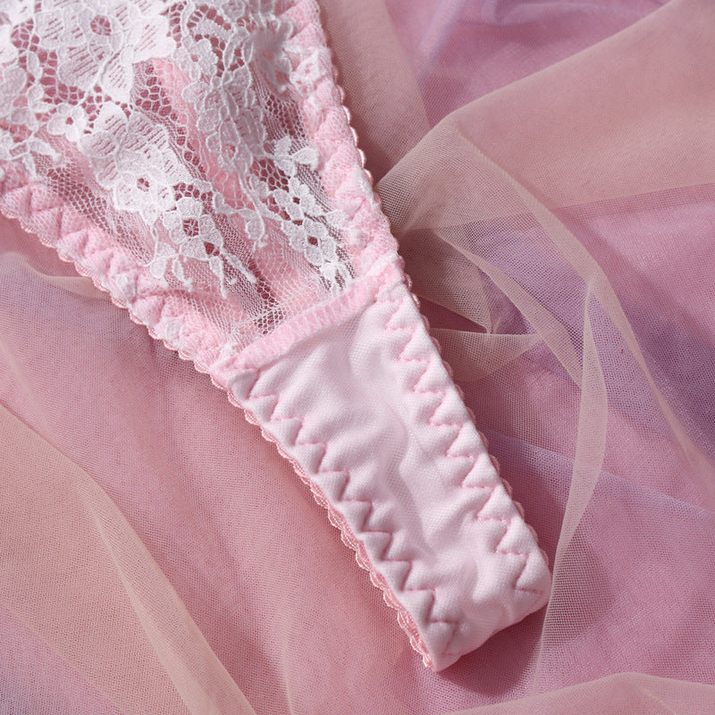 Lace See-through Bow Garter Lingerie