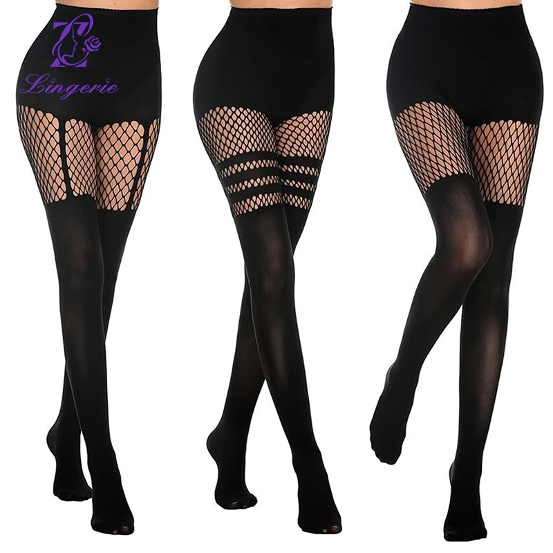 Cutout pantyhose cutout halter tights