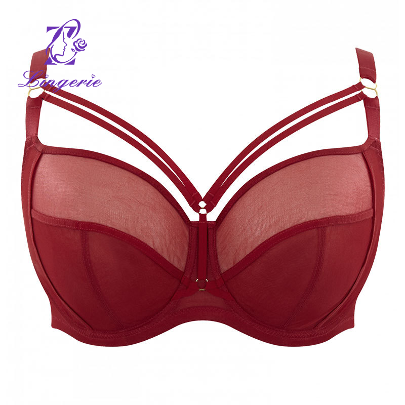 Customized Plus Size Large Cup Sexy Thin Bra B-K Cup Lingerie