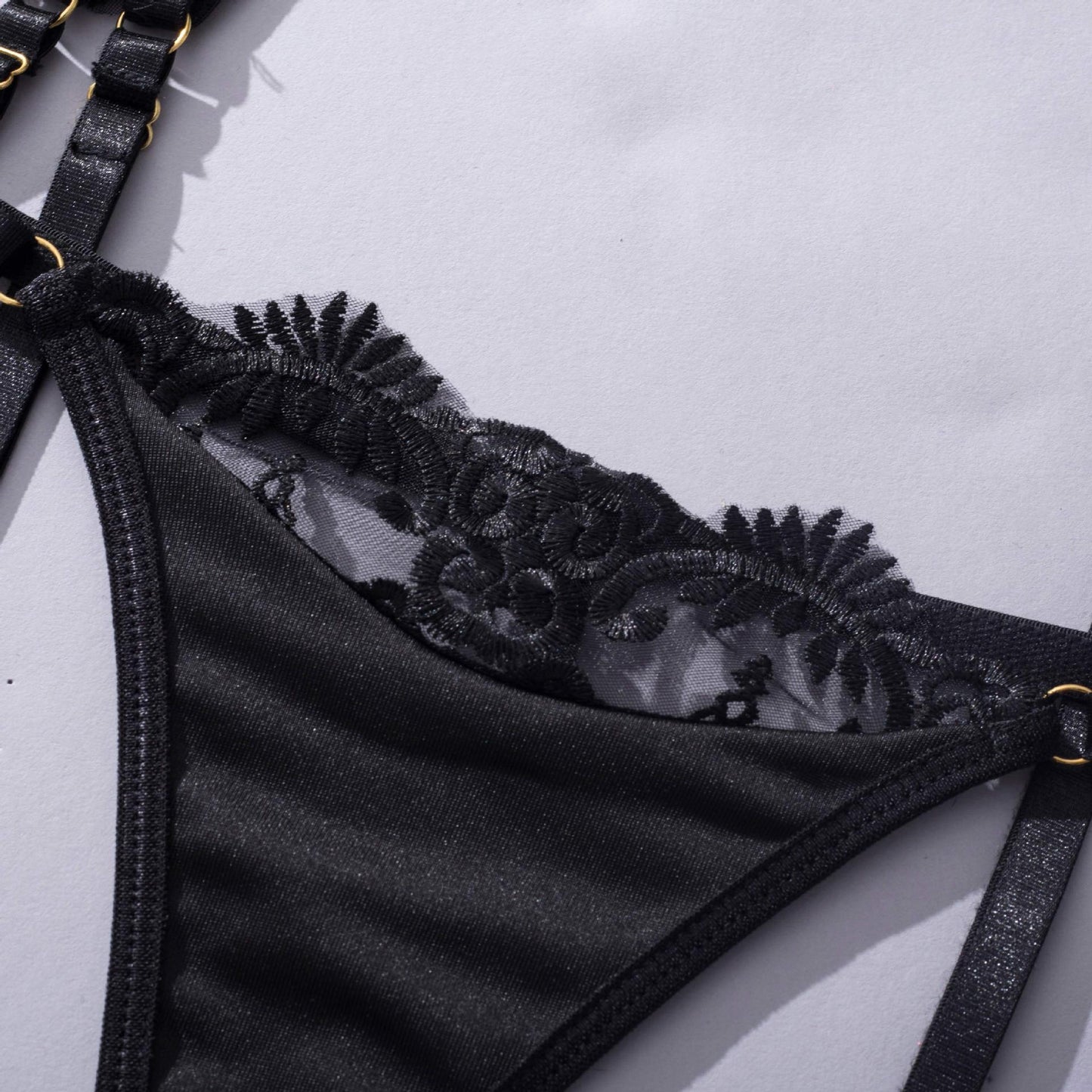 Sexy Splicing See-through Slim Fit Sexy Garter Lingerie