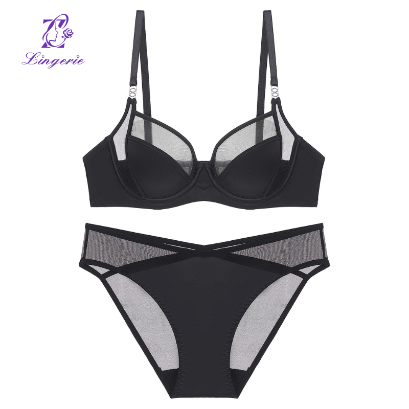 French underwear female thin section soft steel ring large breasts show small bra to collect vice breasts anti-sagging sexy bra set bra