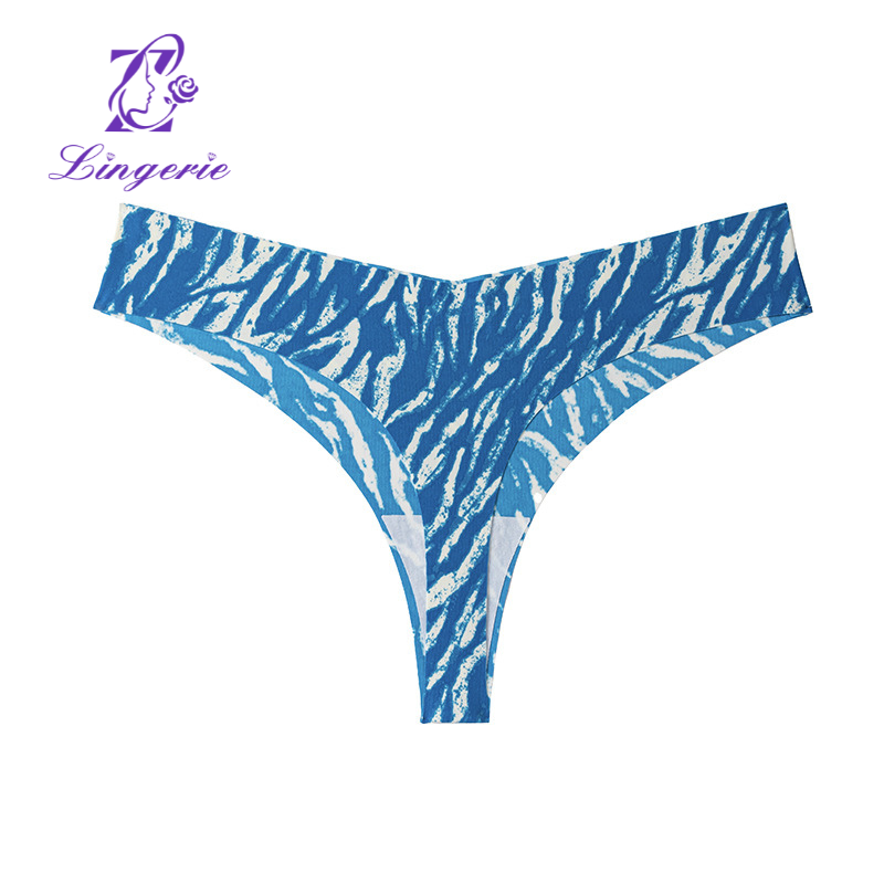 Plus Size Sports Seamless Thong Camouflage Low Waist Sexy T Pants Speedway Foreign Trade Panties