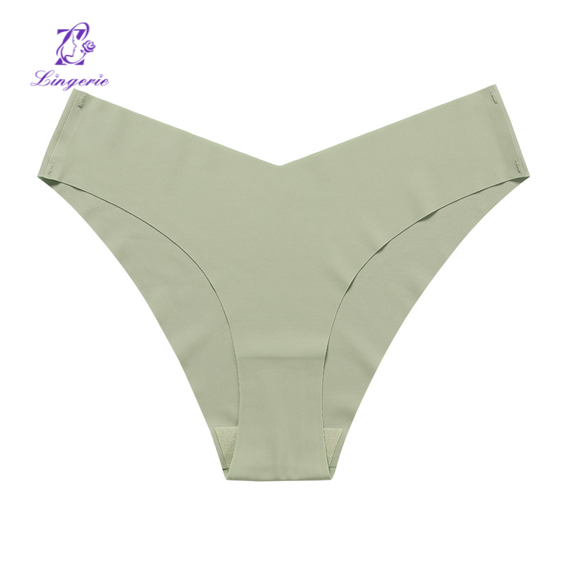 Ice silk non-marking panties women's low-waisted large size panties cotton crotch breathable buttocks girls sports panties