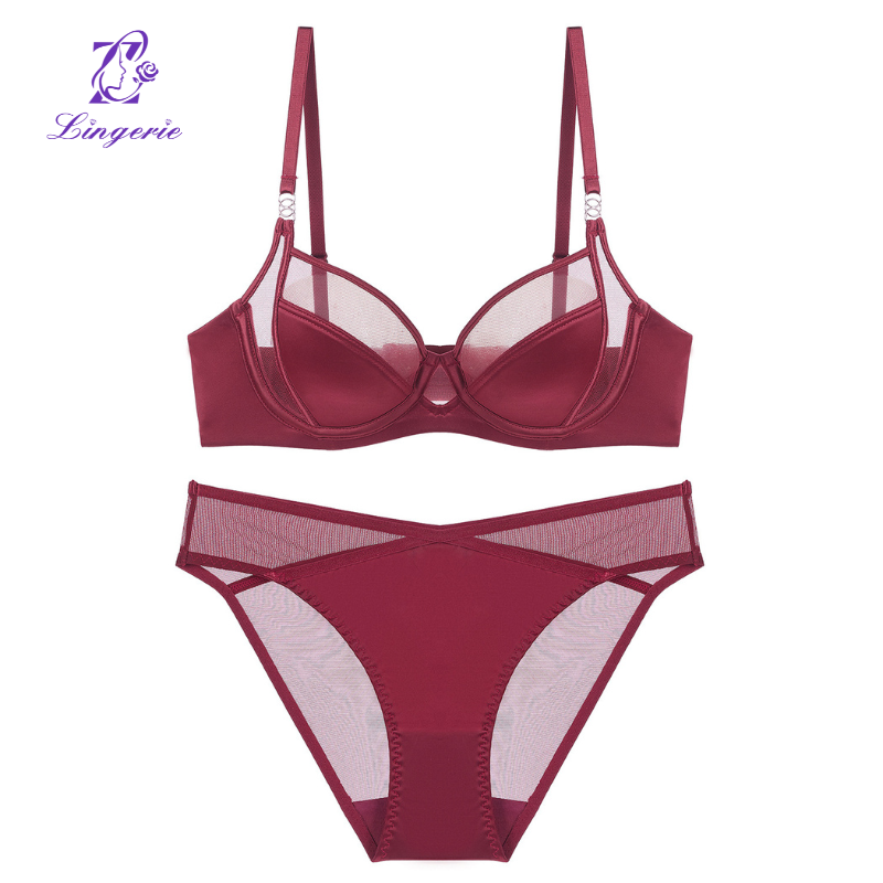 French underwear female thin section soft steel ring large breasts show small bra to collect vice breasts anti-sagging sexy bra set bra