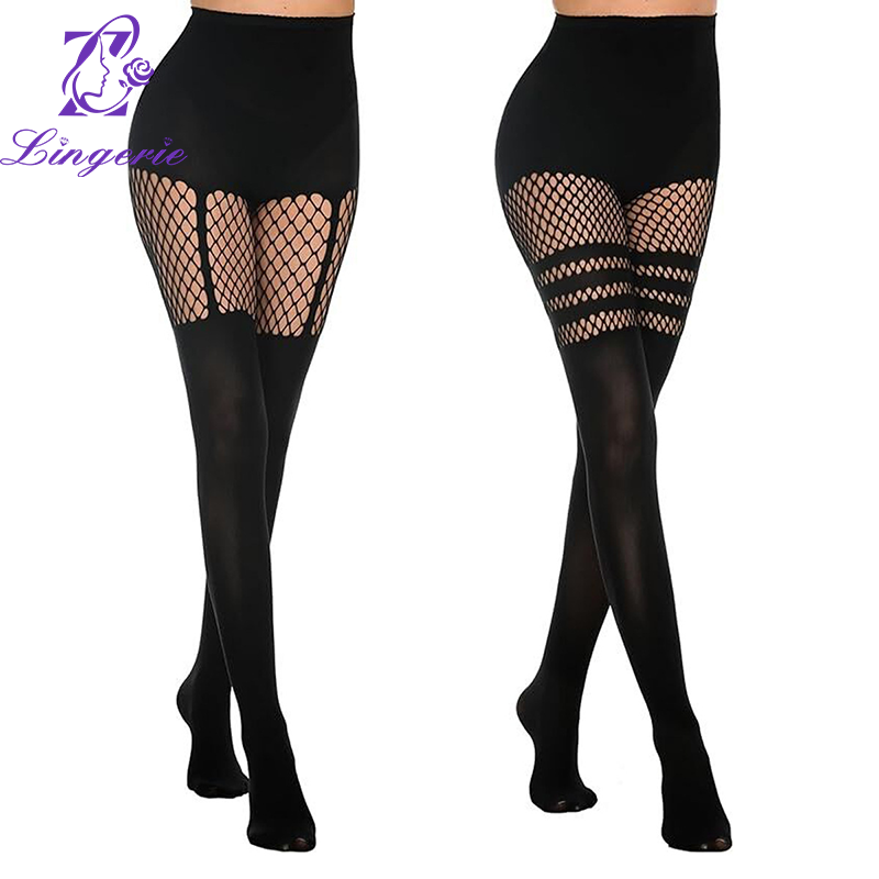 Cutout pantyhose cutout halter tights