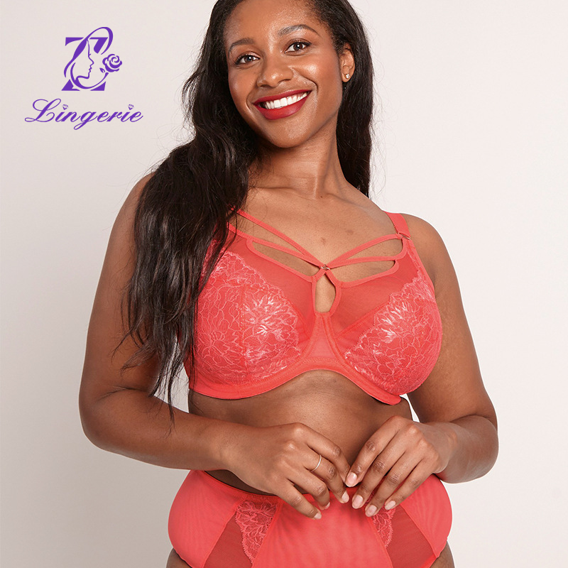 Customized Plus Size Large Cup Sexy Lace Bra B-K Cup Lingerie