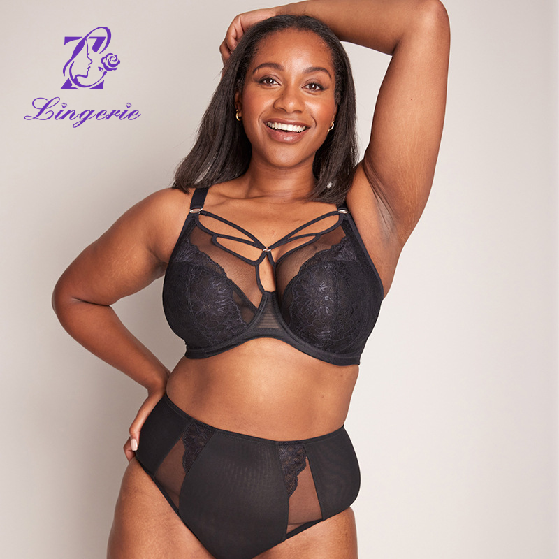 Customized Plus Size Large Cup Sexy Lace Bra B-K Cup Lingerie