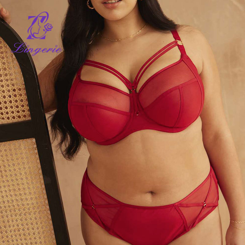 Customized Plus Size Large Cup Sexy Thin Bra B-K Cup Lingerie