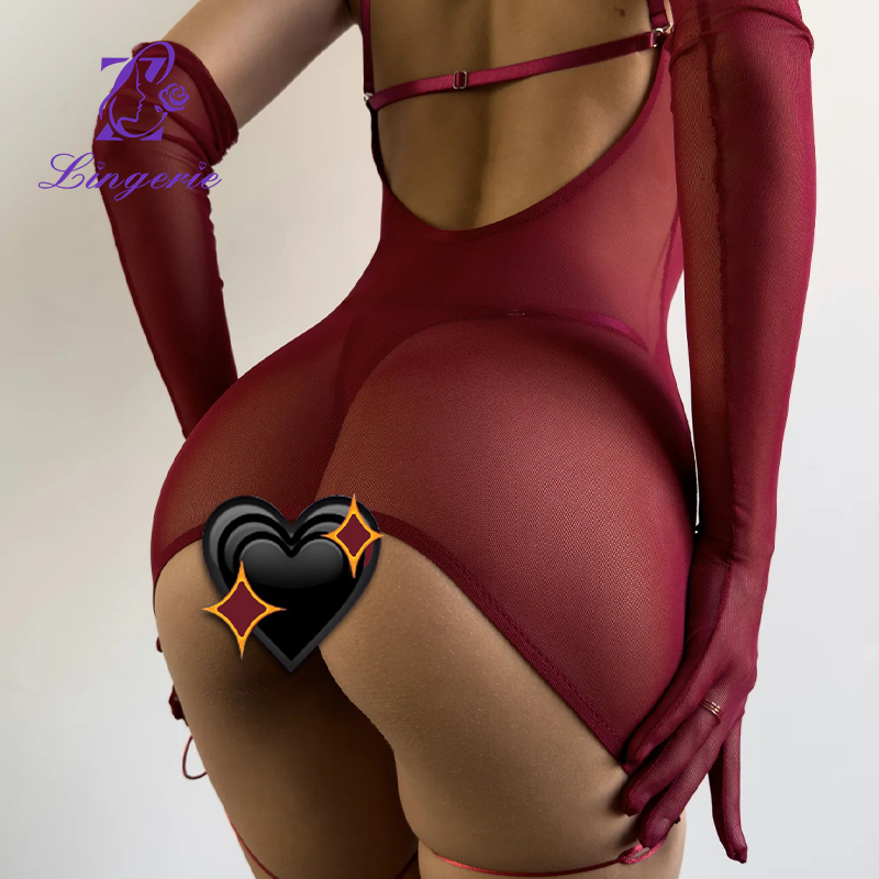 Sexy Seductive Mesh Strappy Dress Outer Bra Kit