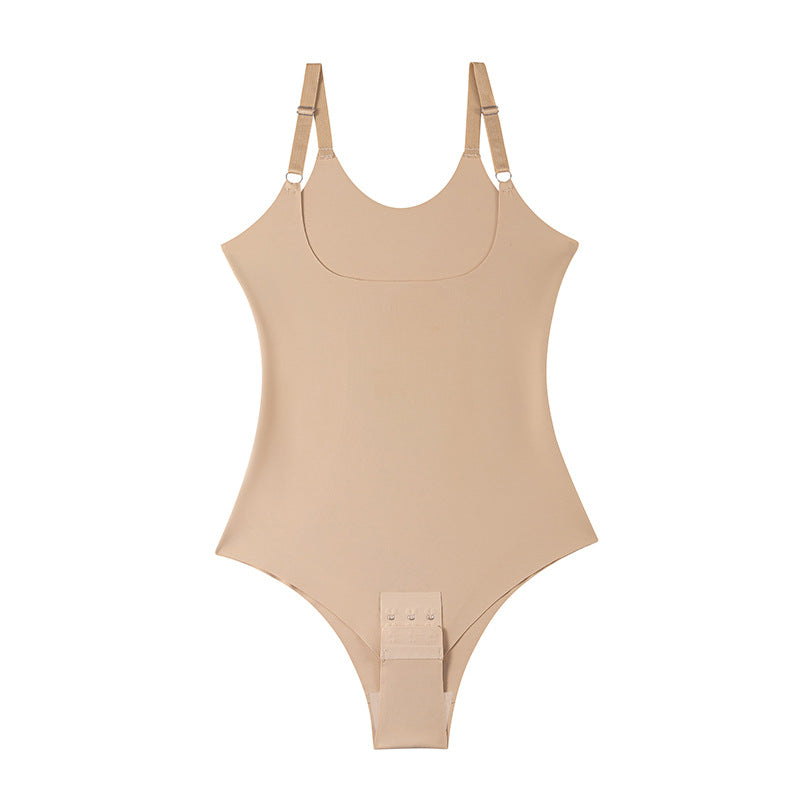 Shapewear jumpsuit women open chest belly shaping body shaping corset undershirt halter corset jumpsuit