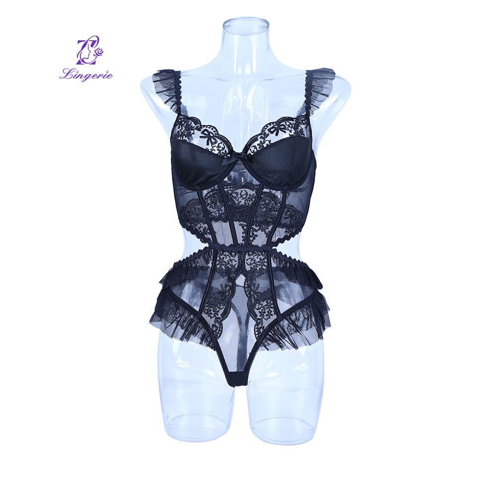 Lace Perspective Stitching Corset
