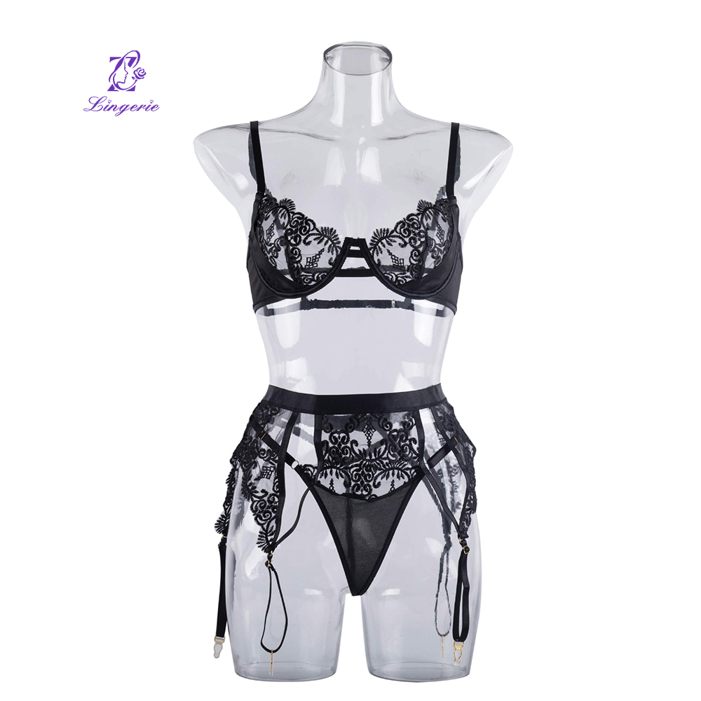 Sexy Splicing See-through Slim Fit Sexy Garter Lingerie