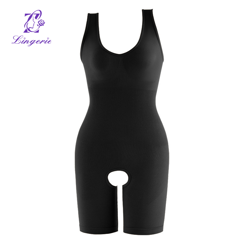 Large size body shaping jumpsuit corset corset waist beautiful body corset breast support gathered abdominal clothing open gear abdominal pants