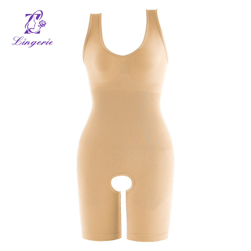 Large size body shaping jumpsuit corset corset waist beautiful body corset breast support gathered abdominal clothing open gear abdominal pants
