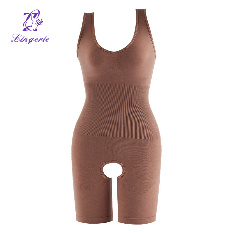 Large size body shaping jumpsuit corset corset waist beautiful body corset breast support gathered abdominal clothing open gear abdominal pants