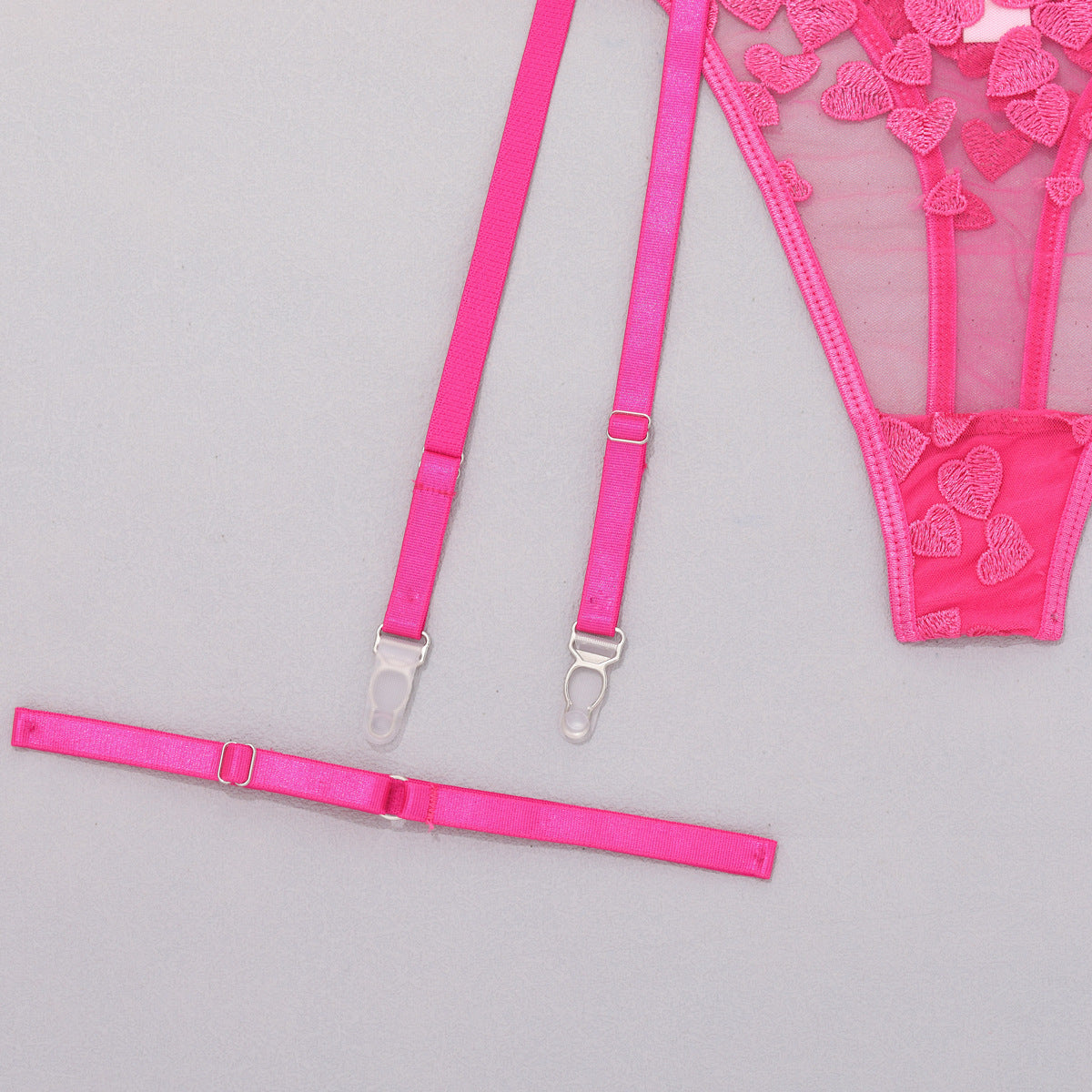 ins love embroidery stitching straps Garter Lingerie