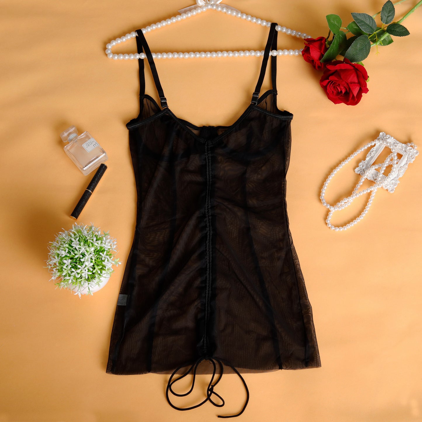Sexy Mesh Transparent Tight Hip Bodysuit