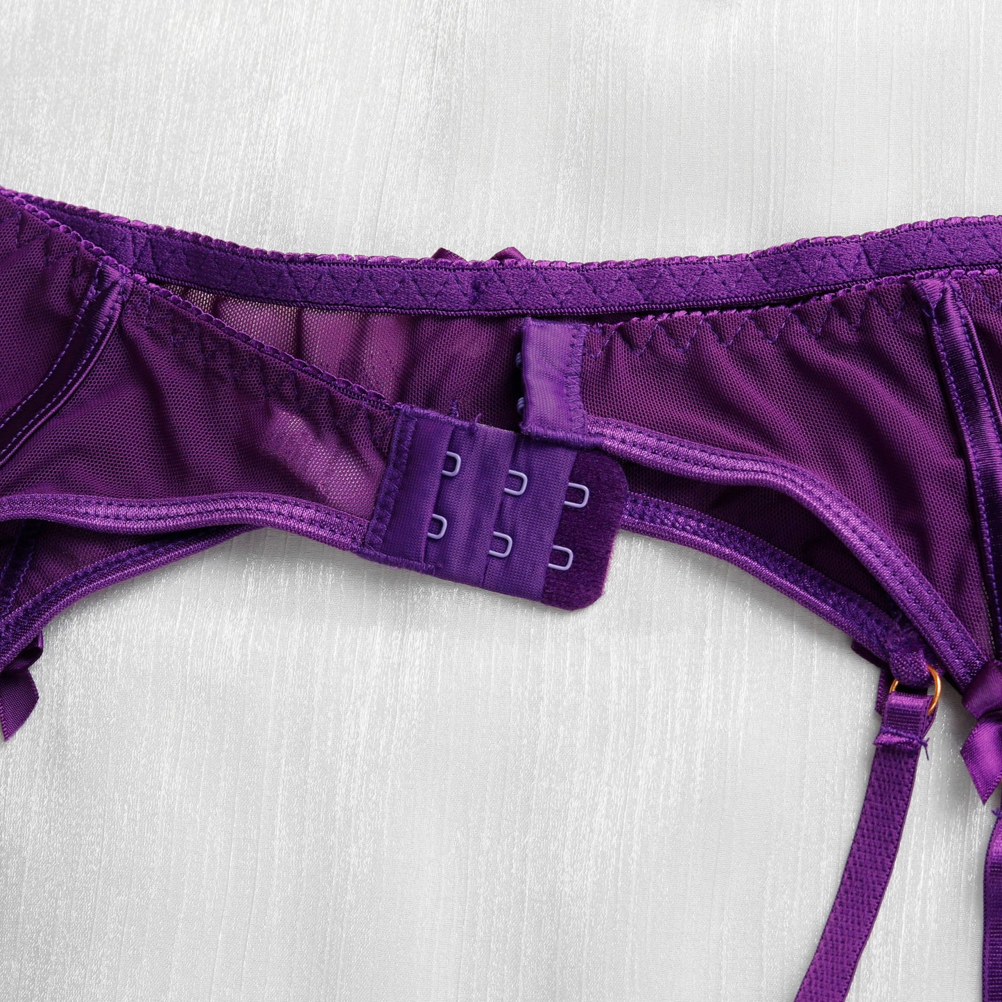 Purple French lace Bra Set