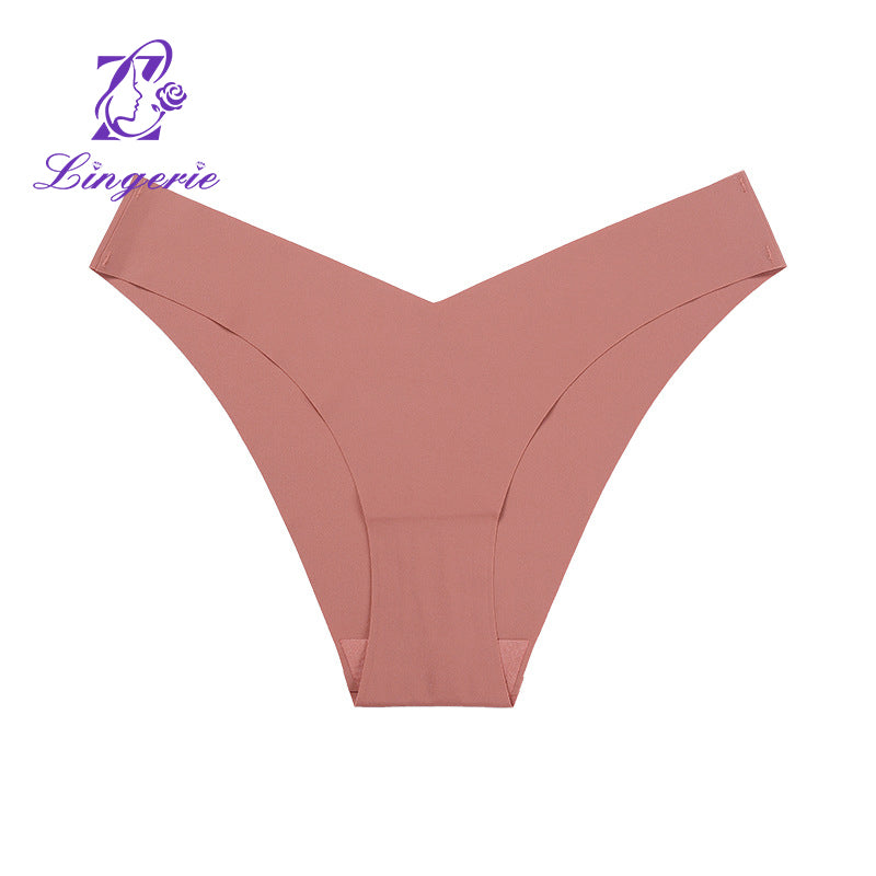 Factory wholesale simple low waist invisible ice silk one piece cotton crotch Tanga