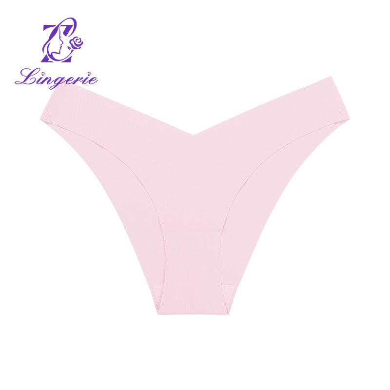 Factory wholesale simple low waist invisible ice silk one piece cotton crotch Tanga