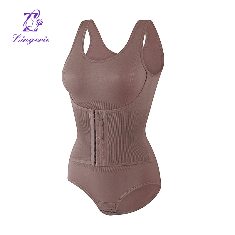 Underwear female abdominal corset shaping belly waist corset to strengthen the row of buttons to slim and lift the buttocks one-piece corset