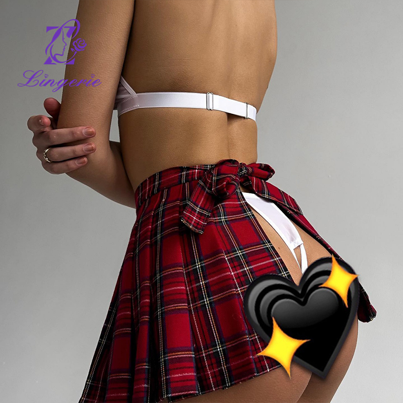 See-through dress mesh underwear jk uniform
