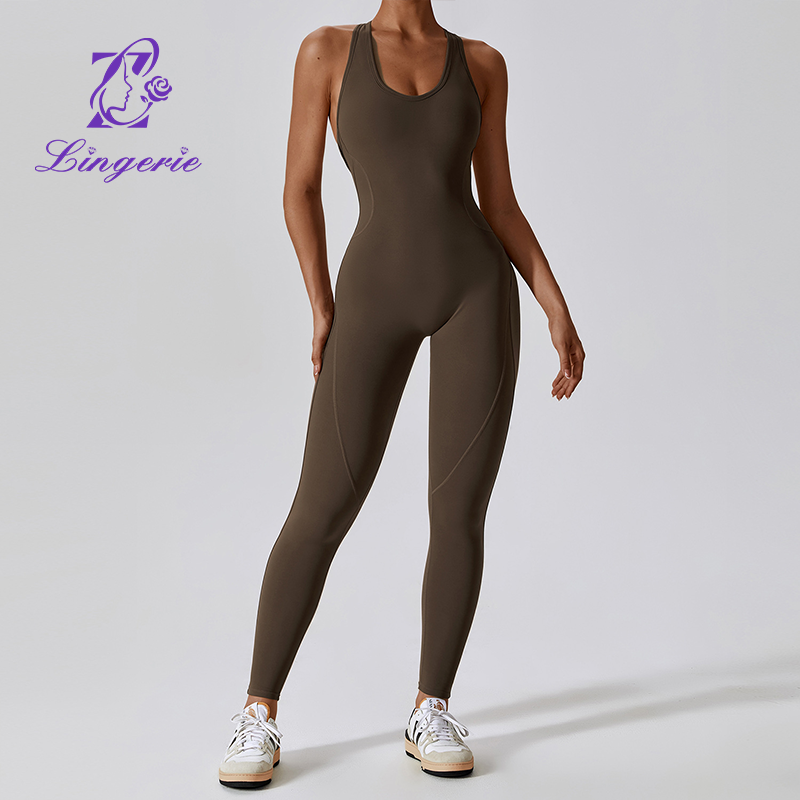 Tight One-piece Hollow Back Yoga Wear Women High Stretch One-piece One-piece Yoga Wear Women