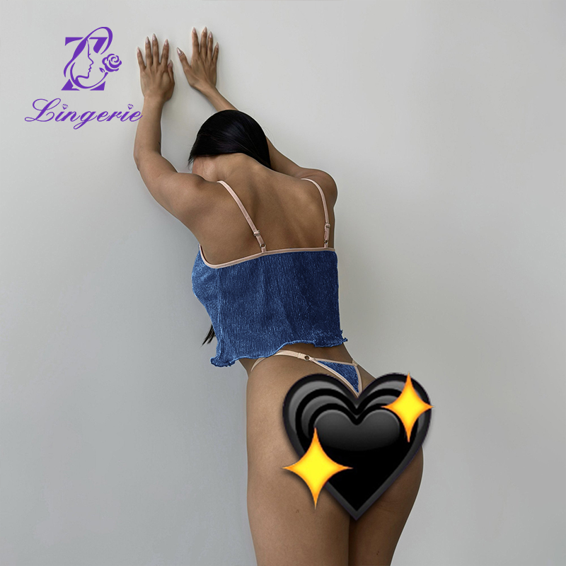 Sexy suspenders see-through pyjamas fashion casual loungewear shorts set