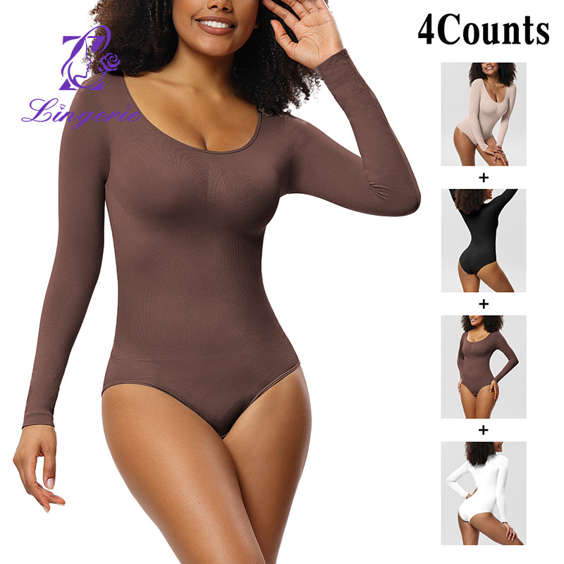 Base long sleeve corset seamless one-piece shapewear