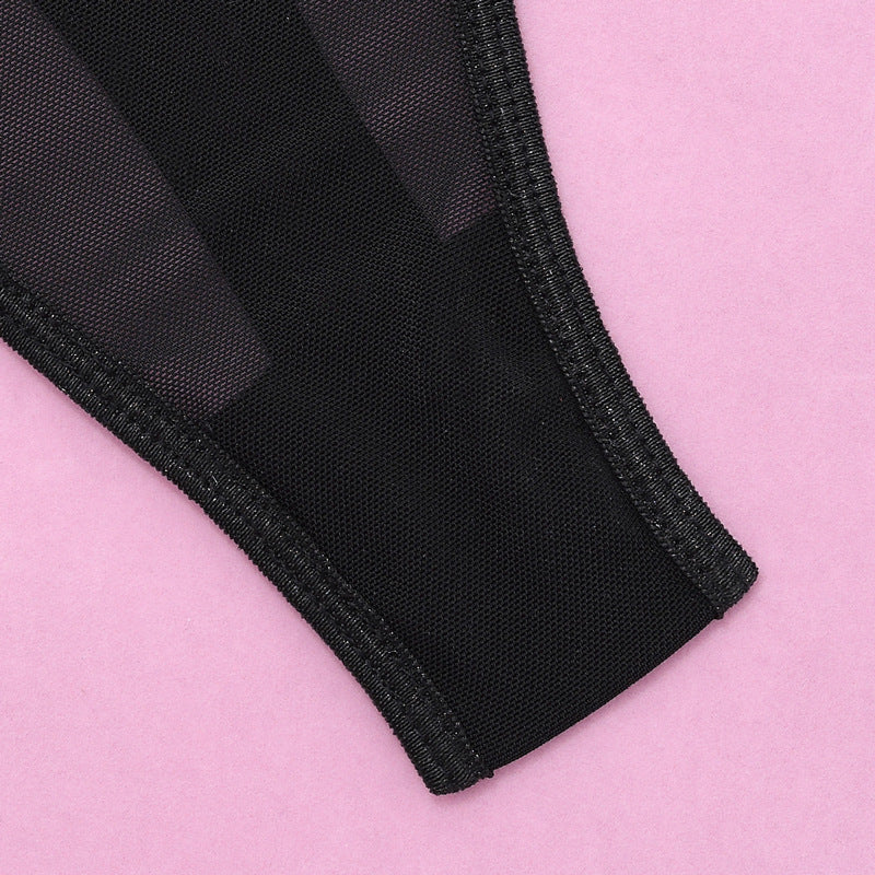 Sexy Mesh Stitching Bodysuit