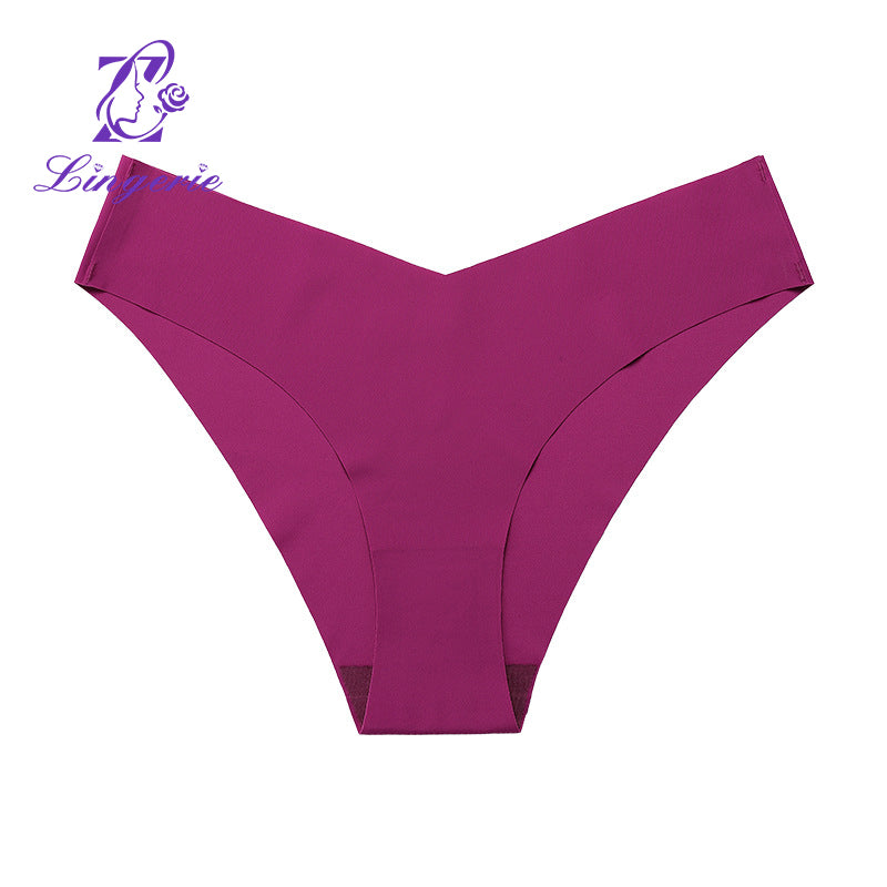 Factory wholesale simple low waist invisible ice silk one piece cotton crotch Tanga