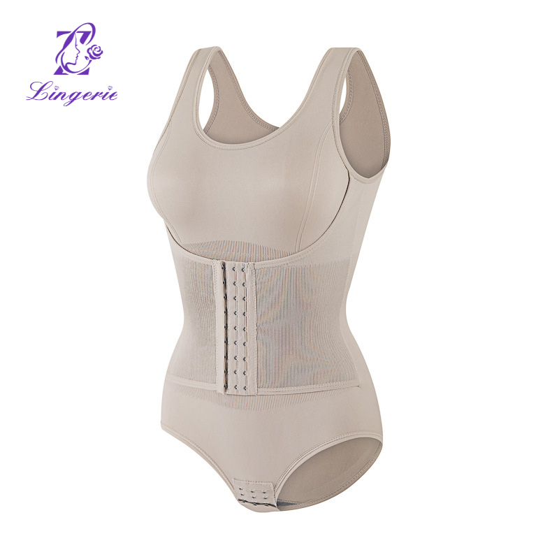 Underwear female abdominal corset shaping belly waist corset to strengthen the row of buttons to slim and lift the buttocks one-piece corset