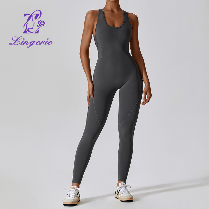 Tight One-piece Hollow Back Yoga Wear Women High Stretch One-piece One-piece Yoga Wear Women