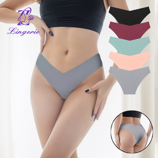 Factory wholesale simple low waist invisible ice silk one piece cotton crotch Tanga