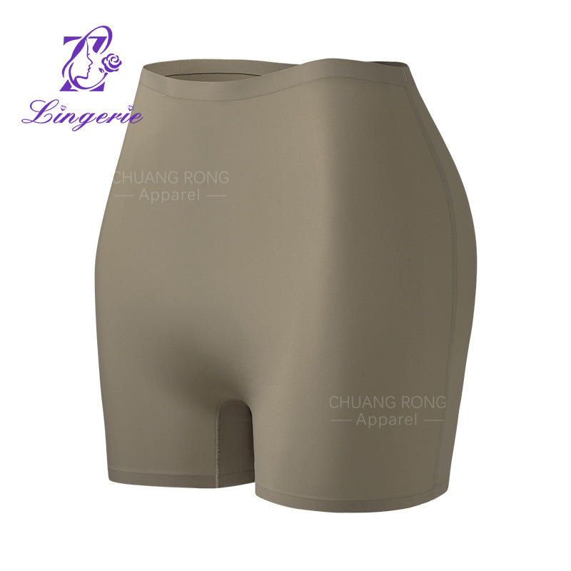 Women's seamless mid-waist anti-exposure ice silk boxer briefs underwear manufacturer