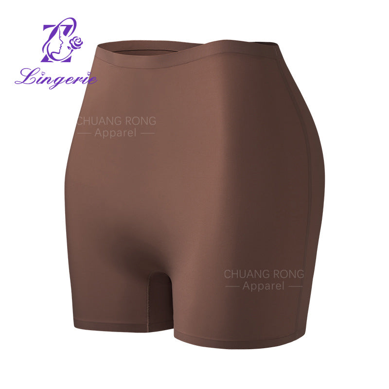 Women's seamless mid-waist anti-exposure ice silk boxer briefs underwear manufacturer
