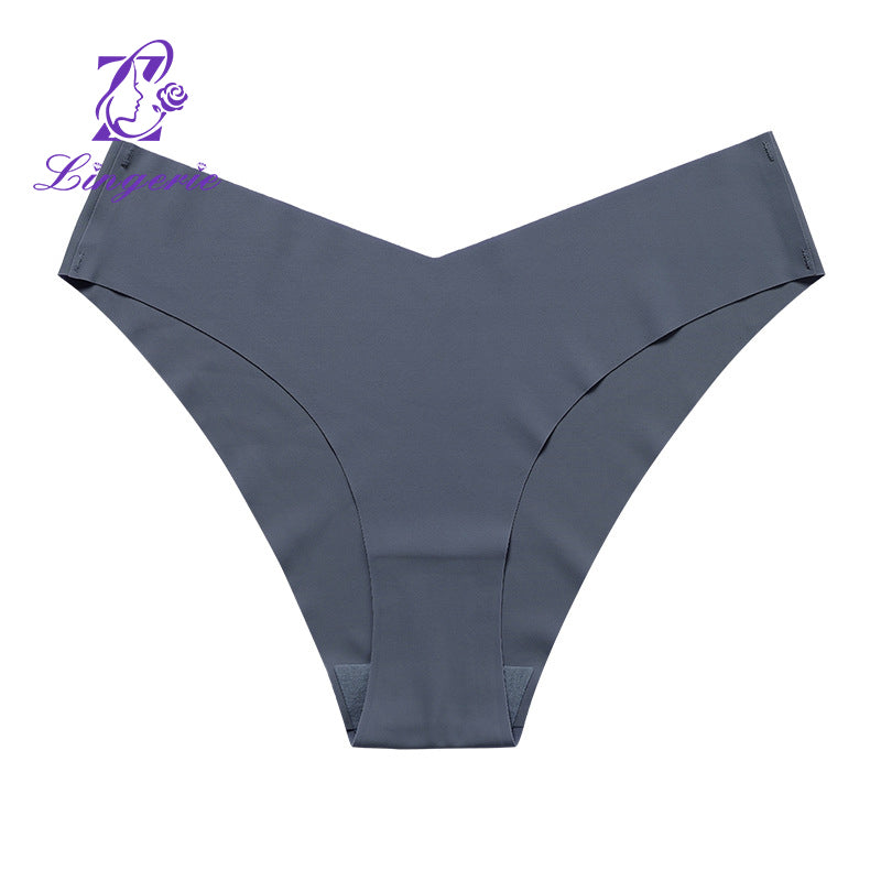 Factory wholesale simple low waist invisible ice silk one piece cotton crotch Tanga