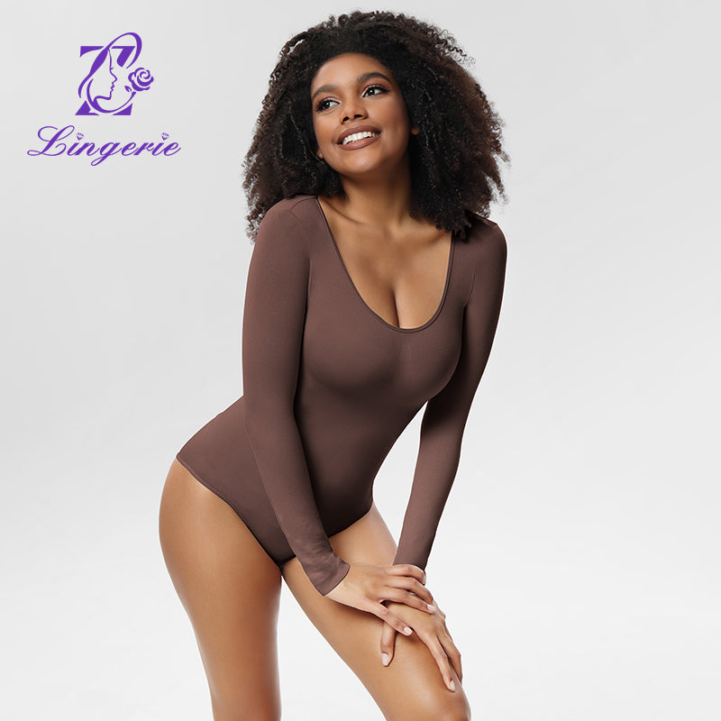 Base long sleeve corset seamless one-piece shapewear