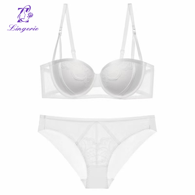 Lace underwear small chest big push-up bra Retraction breast anti-sag bra set