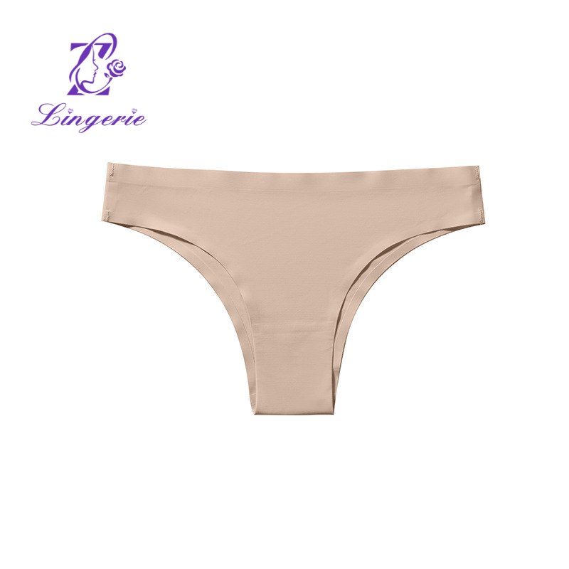 No Trace Brazilian Panties Low Waist Semi-Wrap Hipster Triangle Panties Women Sexy Nude Panties
