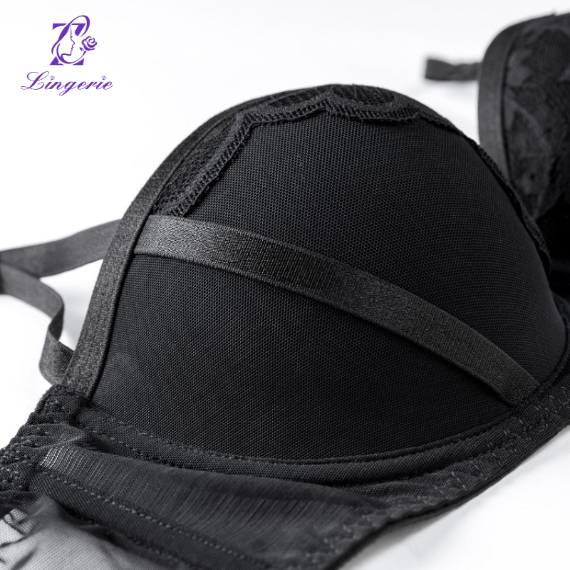 Lace underwear small chest big push-up bra Retraction breast anti-sag bra set