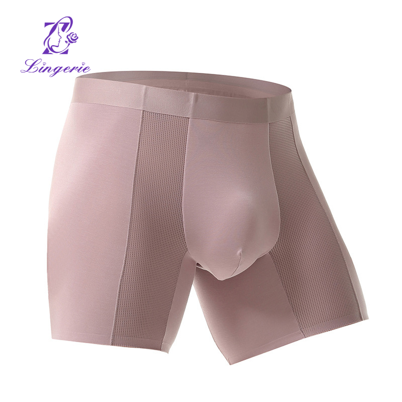 Modal Traceless Men's Underwear Mesh Comfortable Breathable Boxer Briefs Men's Shorts