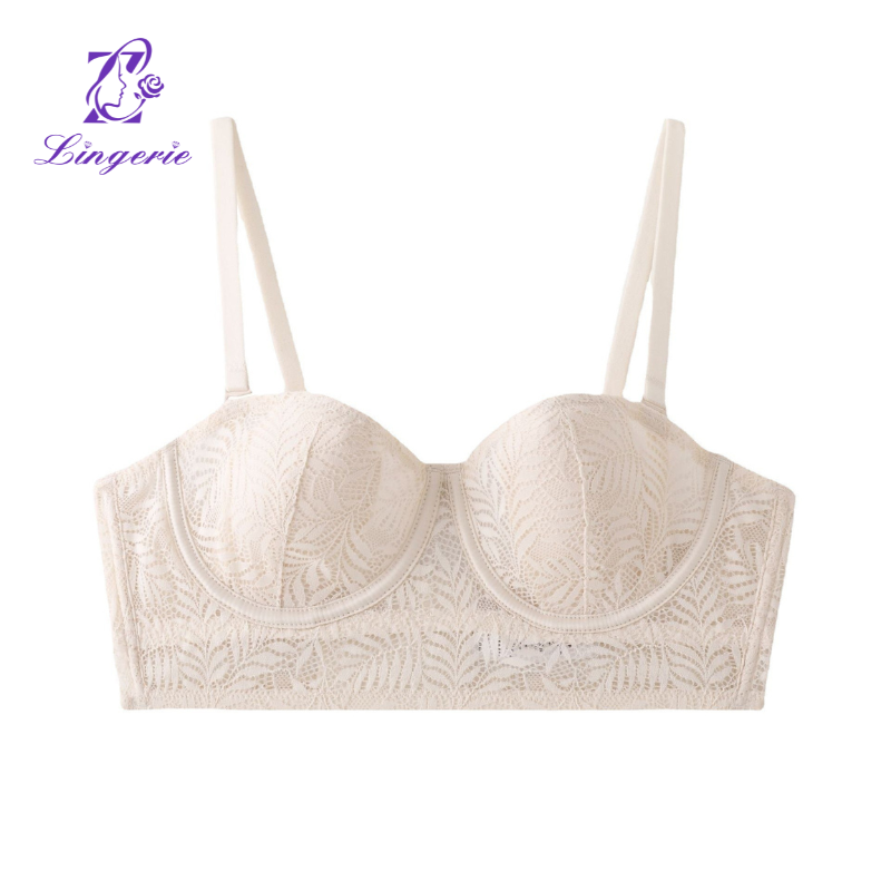 Sexy underwear French thin models rabbit ears cup lace underwear soft steel ring large breasts show small brassiere