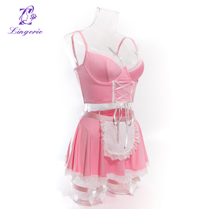 Sexy underwear sexy strap pure desire temptation passion maid costume naughty maid role play uniform set supplier
