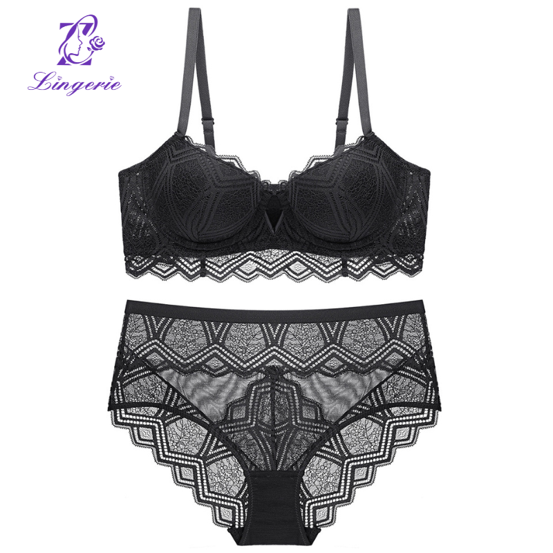 Sexy lace underwear small breasts show large gathered underwear collect vice breast anti-sagging bra set