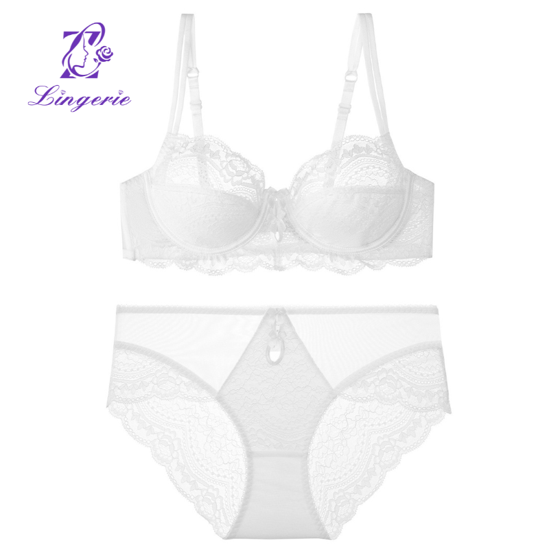 Women's Sexy Bra Push up Ladies Wireless Bra Erotic See-through Lingerie Embroidery Flowers Women's Bra